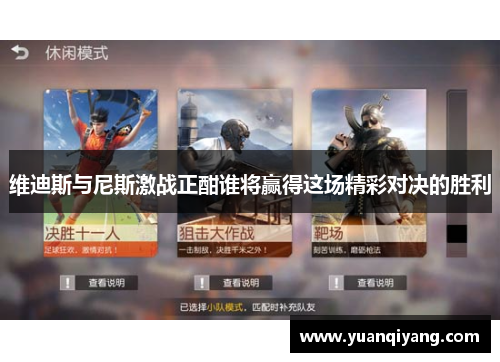 维迪斯与尼斯激战正酣谁将赢得这场精彩对决的胜利